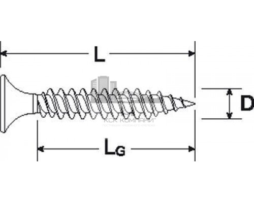 Саморез для гипсокартона по металлу  FSN-TPD мелкая резьба, 3.5x25 мм